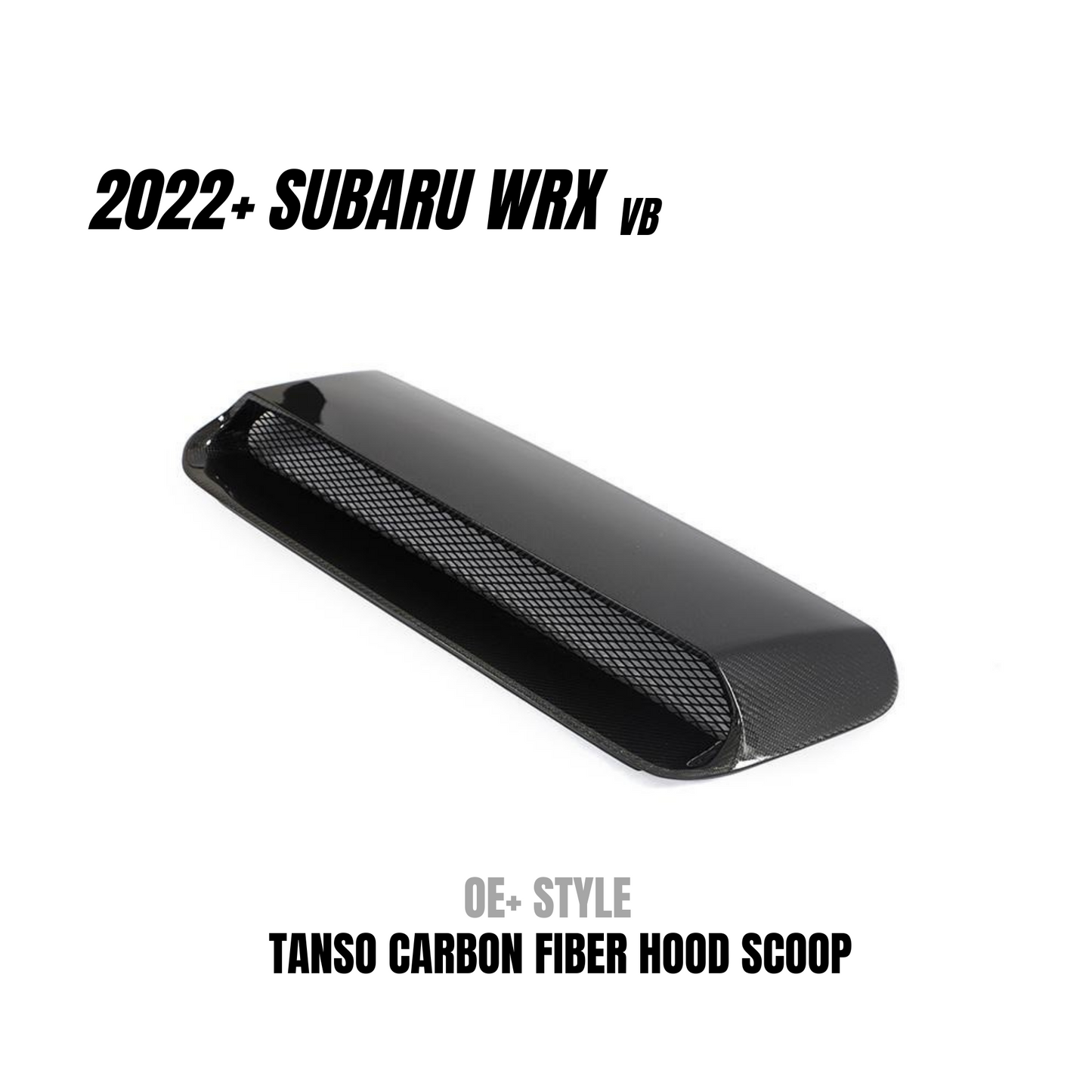 JDMuscle 22-25 WRX Carbon Fiber Hood Scoop - OE+/ Bulge Style