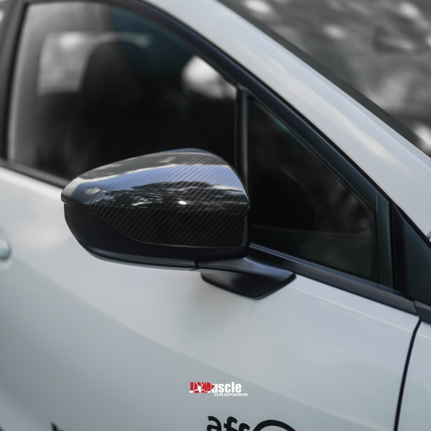 JDMuscle 22-25 WRX Tanso Dry Carbon Fiber Side Mirror Covers w/ Gloss Finish