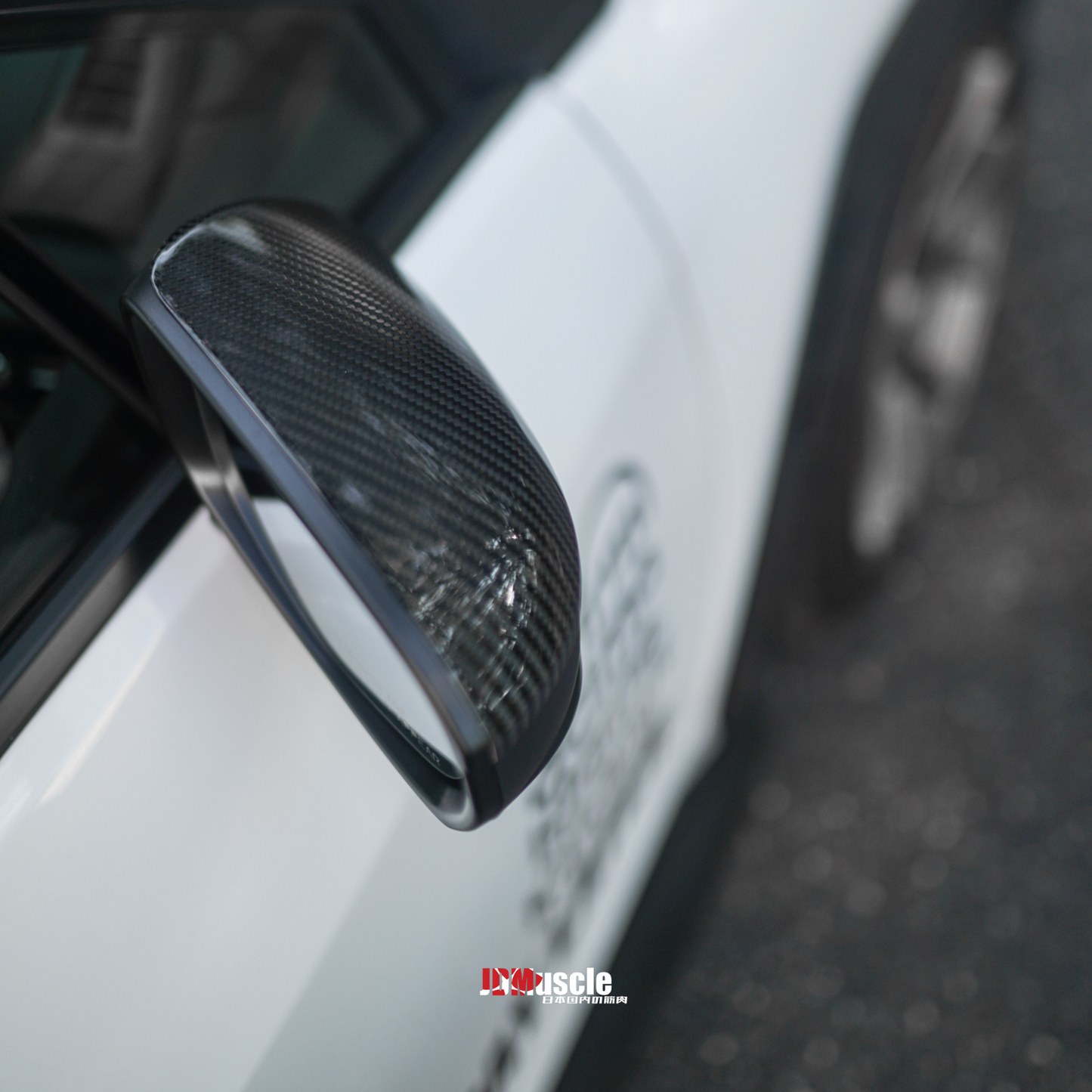 JDMuscle 22-25 WRX Tanso Dry Carbon Fiber Side Mirror Covers w/ Gloss Finish