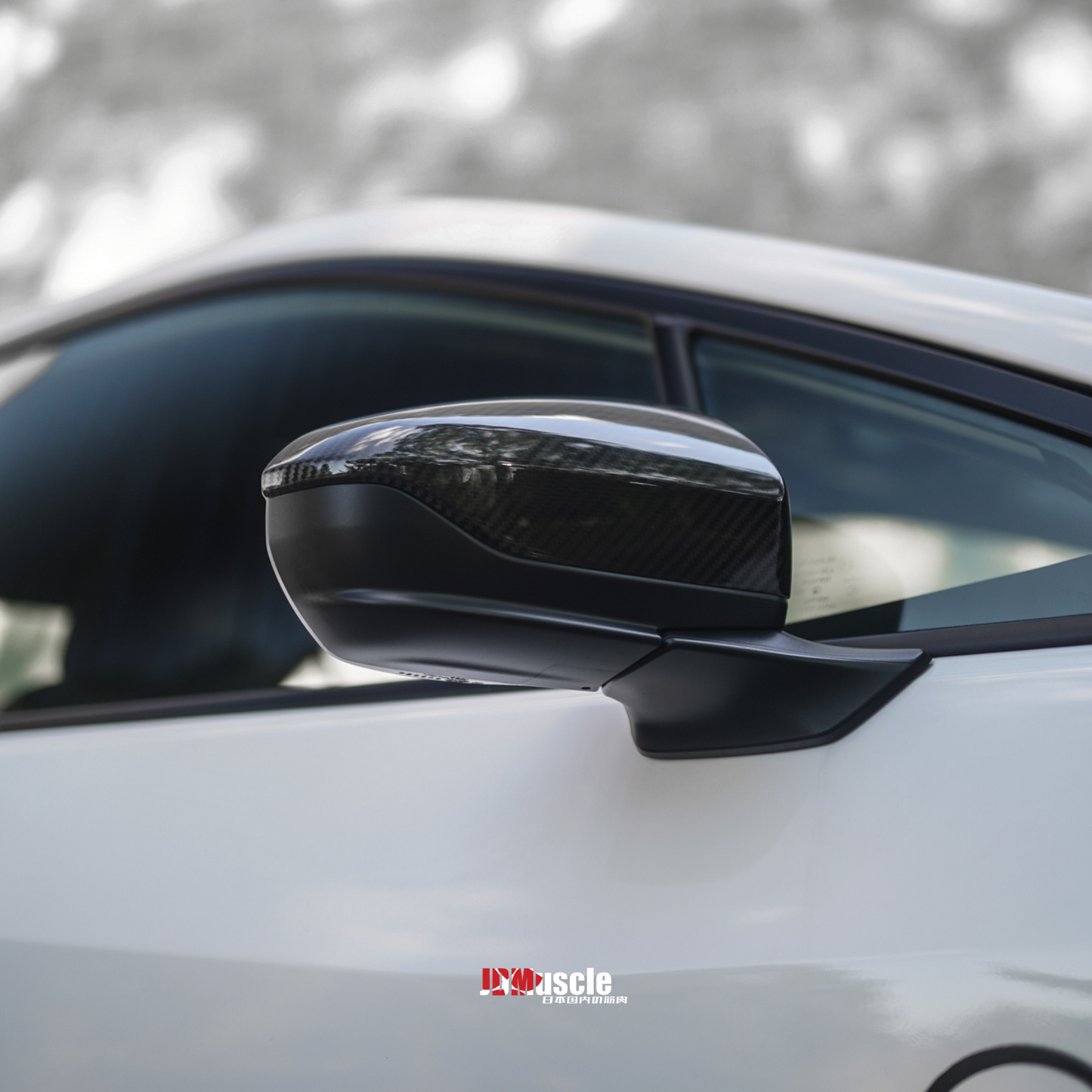 JDMuscle 22-25 WRX Tanso Dry Carbon Fiber Side Mirror Covers w/ Gloss Finish