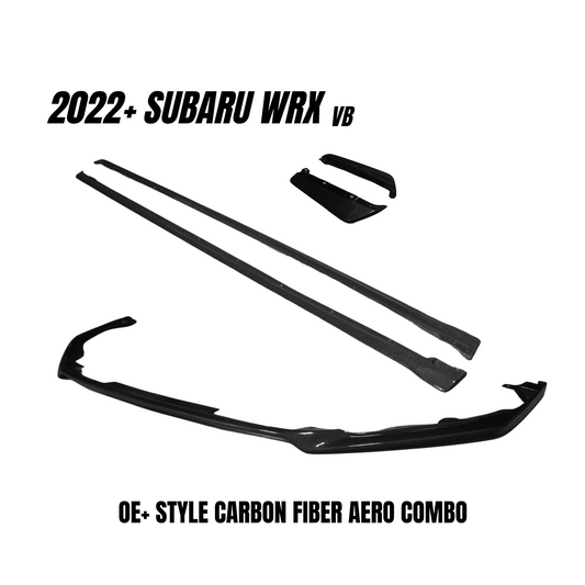 JDMuscle 22-25 WRX Tanso Carbon Fiber Aero Combo OE+ Style