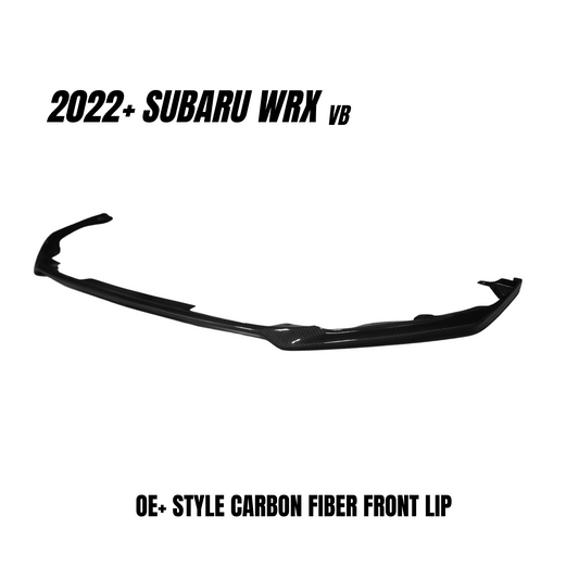 JDMuscle 22-25 WRX Tanso Carbon Fiber Front Lip OE+ Style