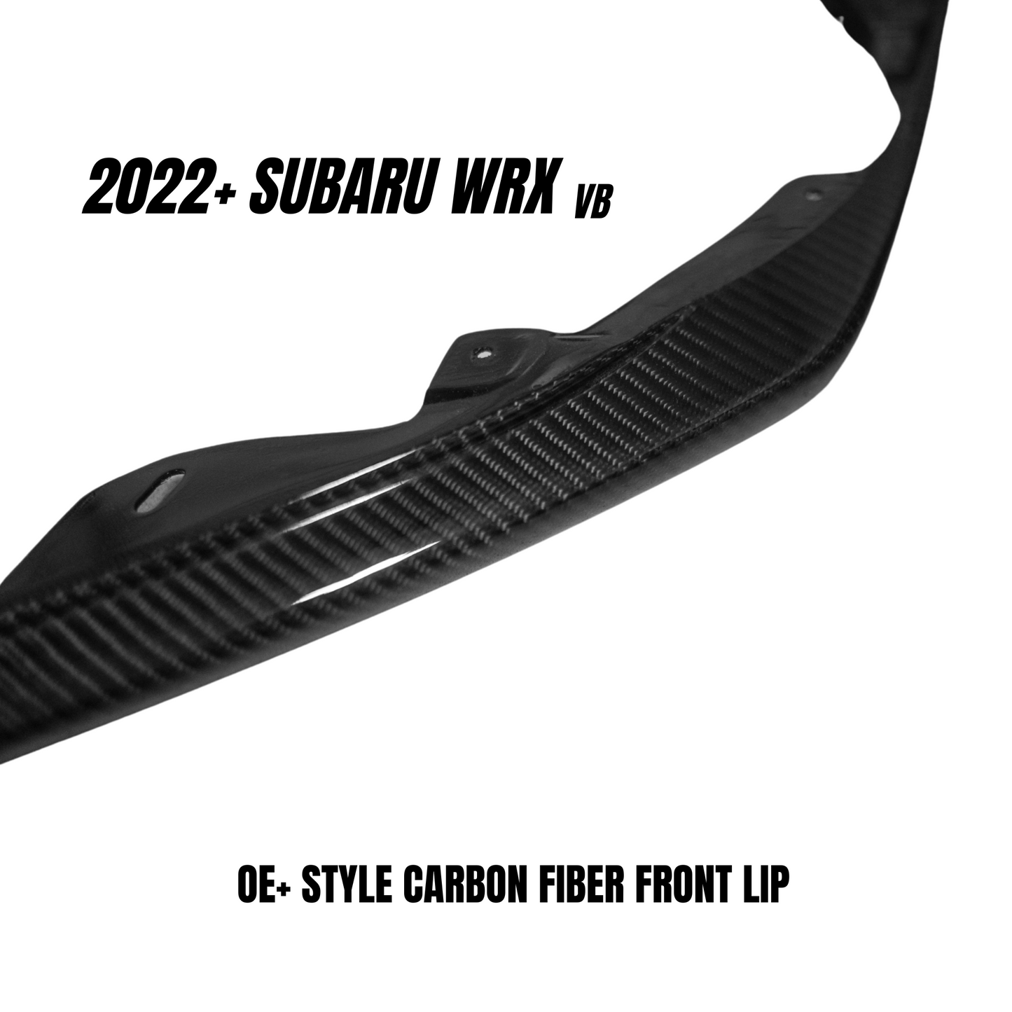 JDMuscle 22-25 WRX Tanso Carbon Fiber Front Lip OE+ Style