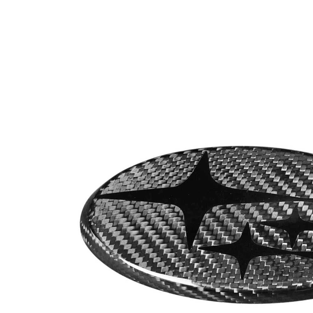 JDMuscle [22-25 WRX, 15-21 WRX/STI, 18-23 Crosstrek, 17-24 Impreza] Tanso Carbon Fiber Subaru Emblem Covers Front& Back, Red/White/Blue