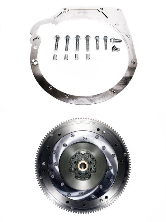 Precision Works K2F Adapter Plate V2 with Hardware & Clutch Masters Flywheel