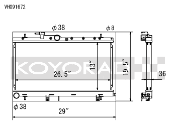 Koyo Aluminum Radiator Subaru WRX / STI 2003-2007 | VH091672