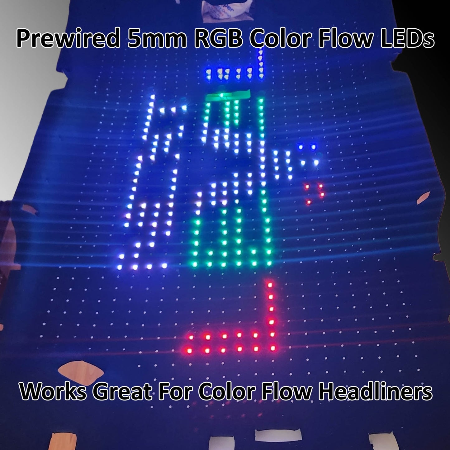 Pre-wired 5mm RGB Flow Series LEDs  - Headliner LEDs