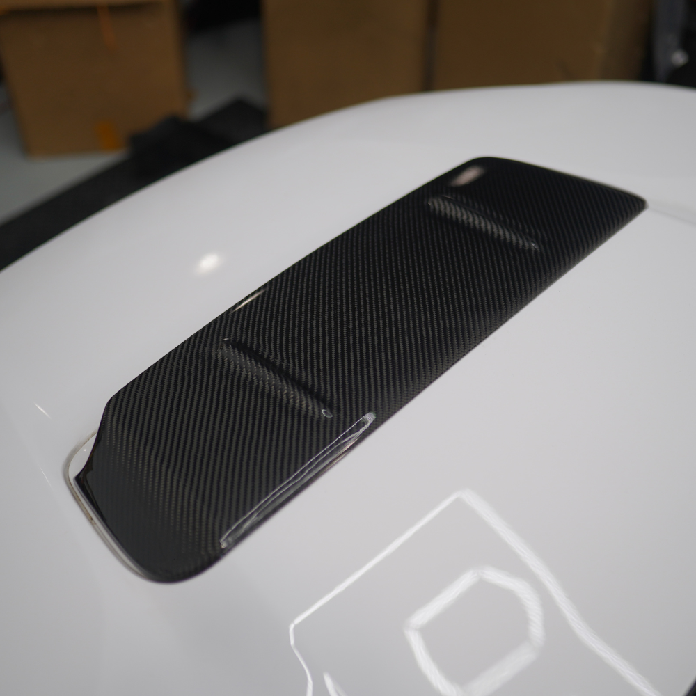 JDMuscle 22-25 WRX Tanso Carbon Fiber Hood Scoop Cover V1