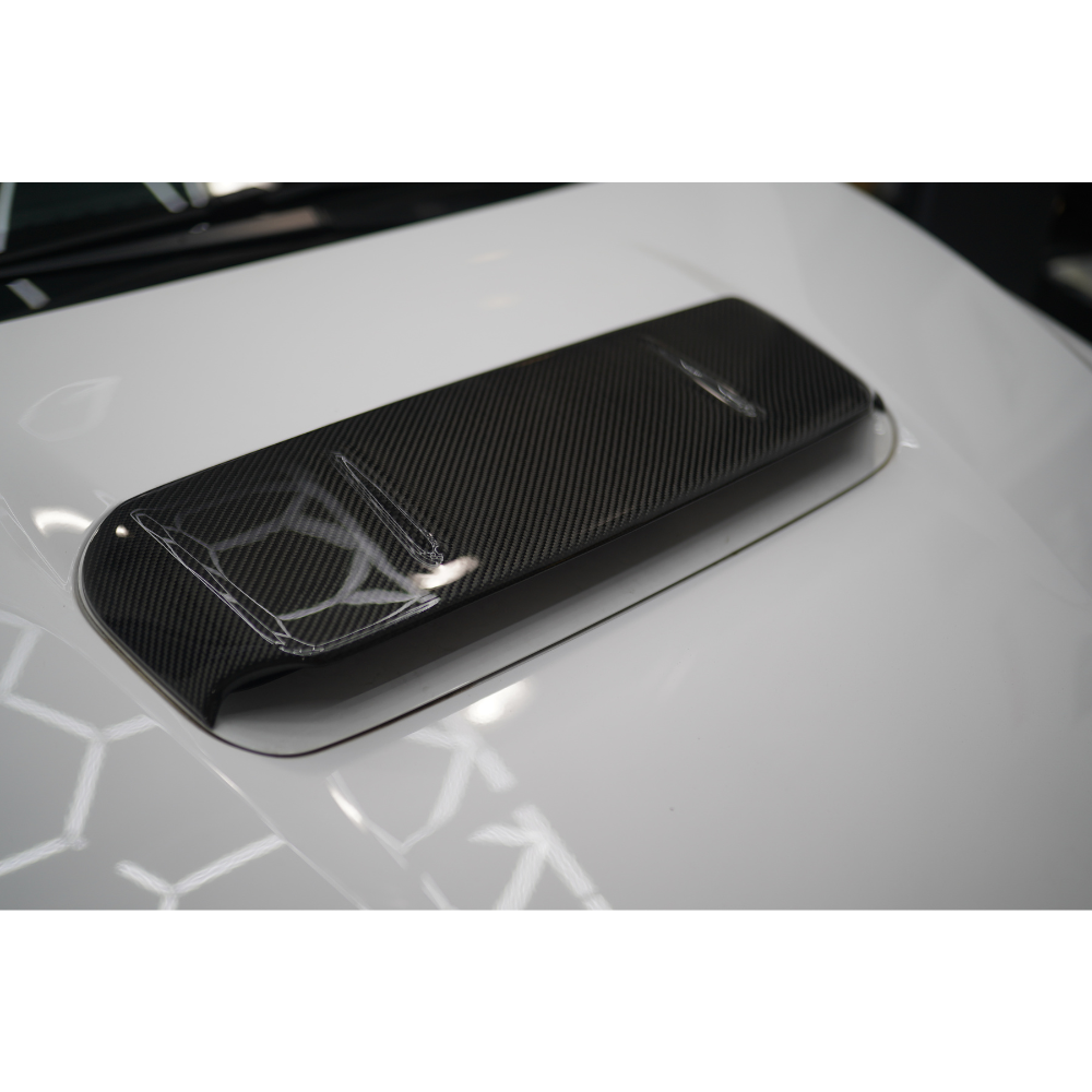 JDMuscle 22-25 WRX Tanso Carbon Fiber Hood Scoop Cover V1