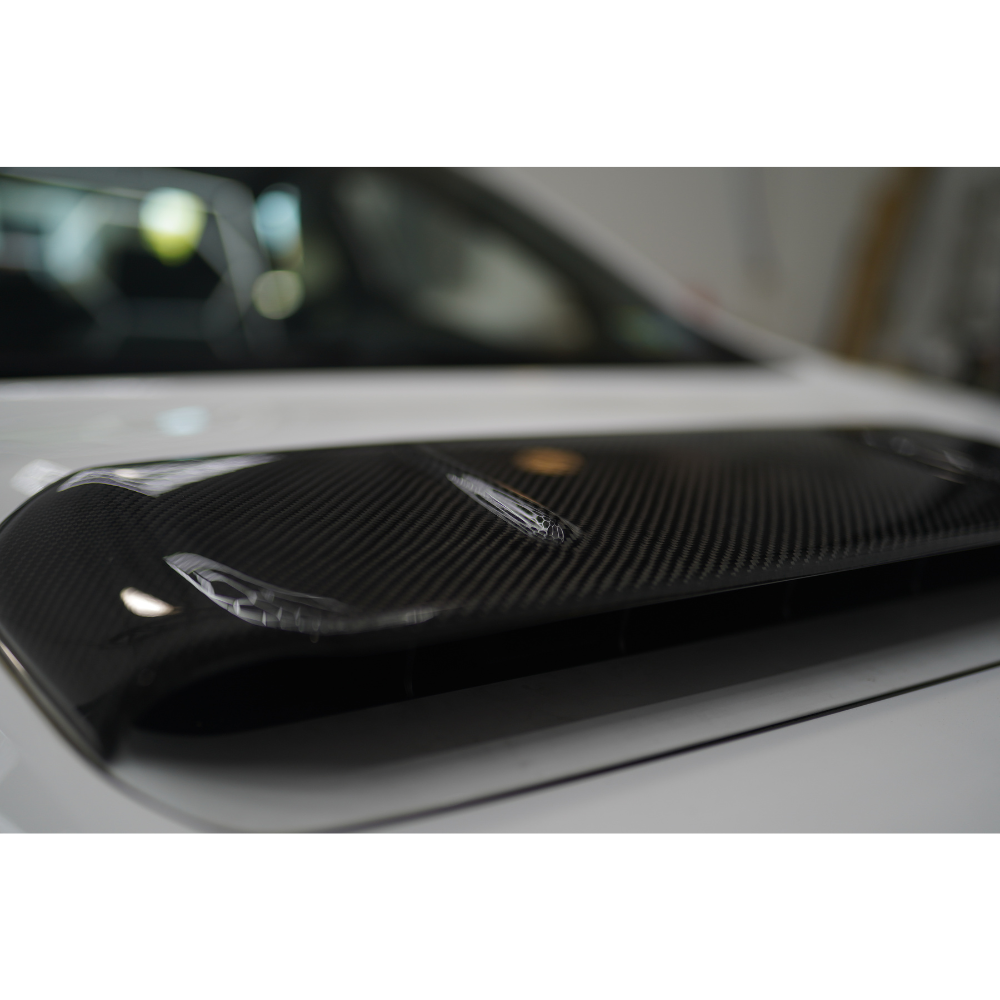 JDMuscle 22-25 WRX Tanso Carbon Fiber Hood Scoop Cover V1