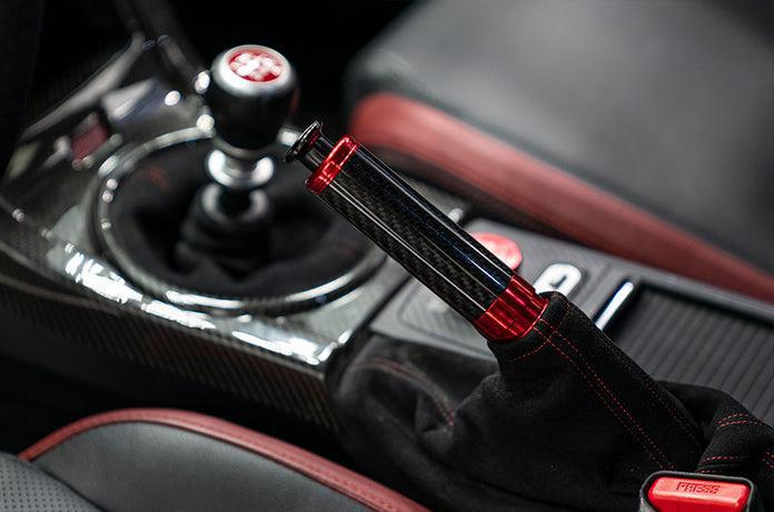 OLM Signature Series Ebrake Handle (Black Carbon w Red) WRX / STI 2015-2021 / BRZ / FR-S / 86 2013-2025 | A.70217.1-RD