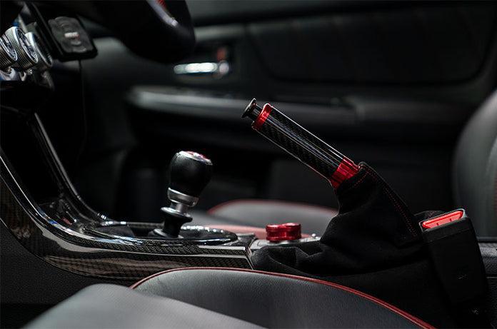 OLM Signature Series Ebrake Handle (Black Carbon w Red) WRX / STI 2015-2021 / BRZ / FR-S / 86 2013-2025 | A.70217.1-RD
