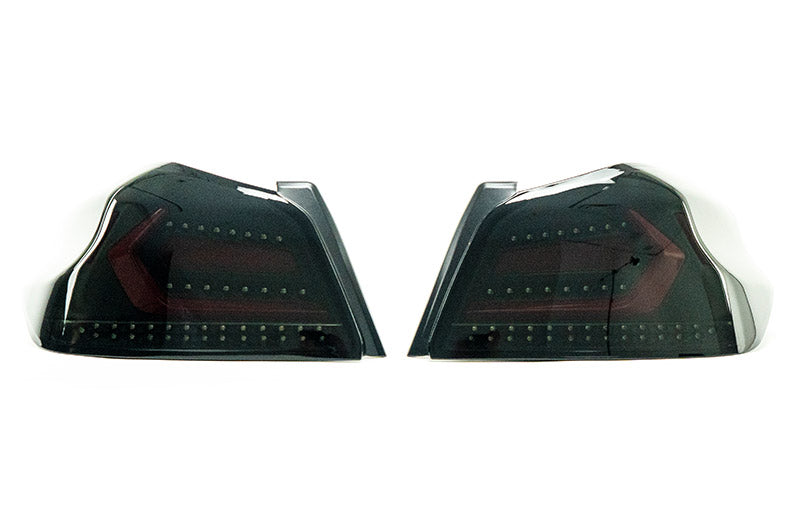 OLM Evolution Tail Lights (Smoked Lens, Black Base, Red Bar) - 2015-2021 WRX / STI