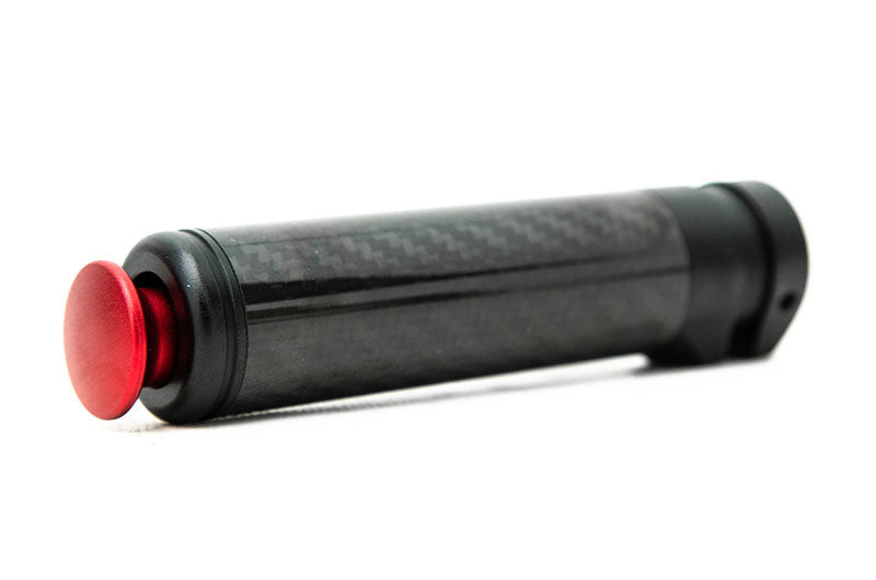 OLM Satin Series Carbon Ebrake Handle w/Button (Black w/Red Button) - 2015+ WRX & STI / 2013+ FR-S/BRZ/86 / 2014-2018 Forester / 2013-2017 Crosstrek