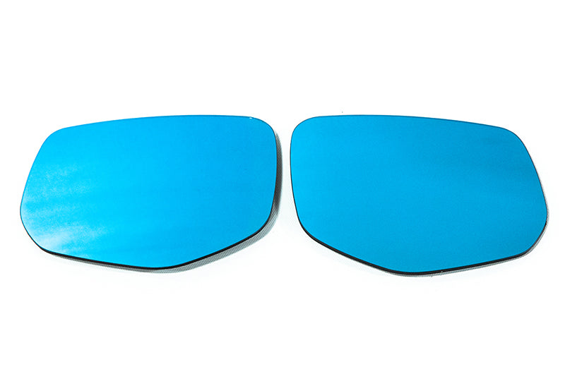 OLM Wide Angle Convex Mirrors w/ Turn Signals / Defrosters (Blue) - Subaru WRX 2022+