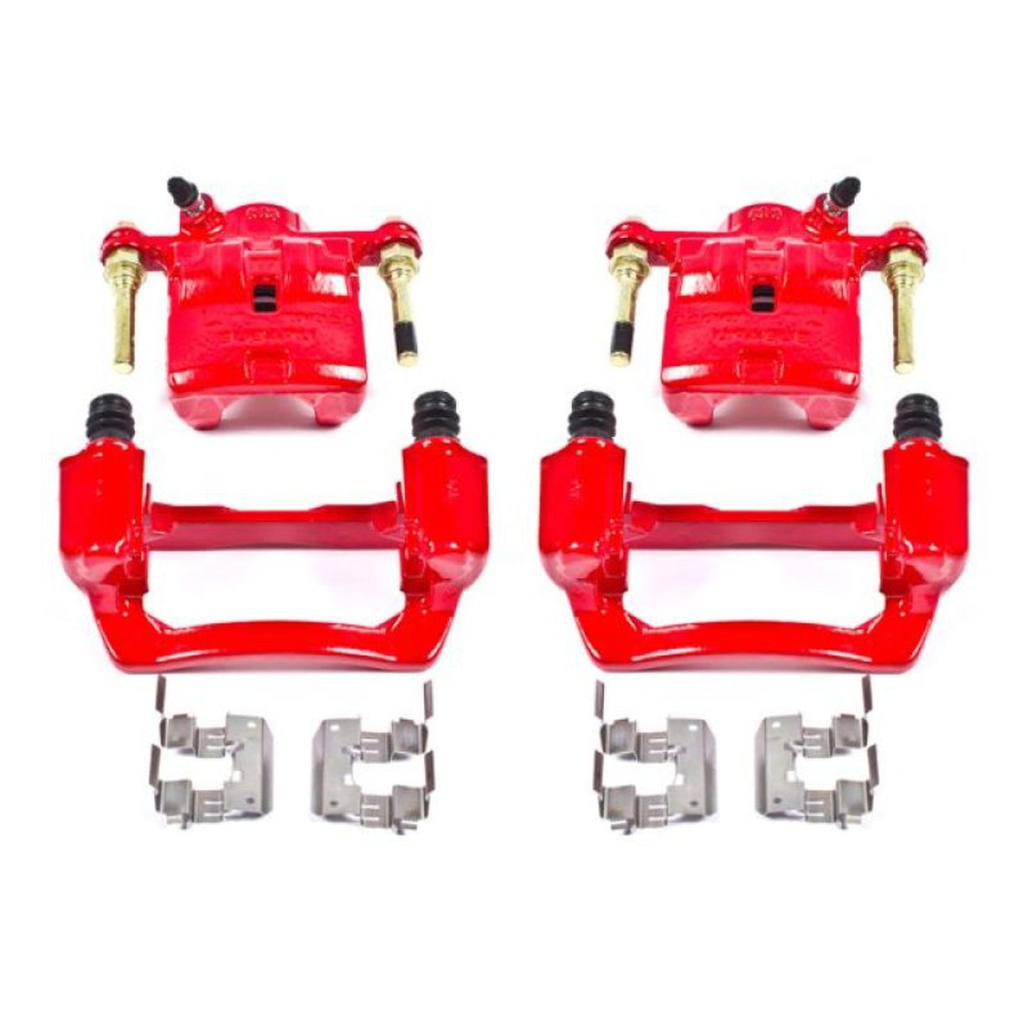 Power Stop 2008-2013 Subaru Forester Impreza WRX Rear Red Calipers w/Brackets Pair | S3424