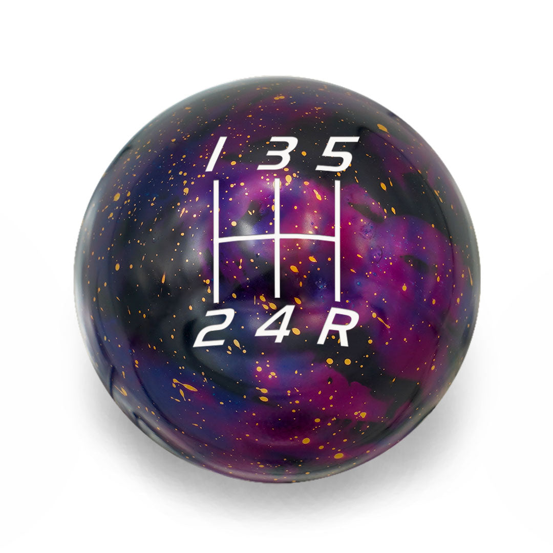 Billetworkz Cosmic Space Shift Knob - 5 Speed Velocity Engraving for Subaru