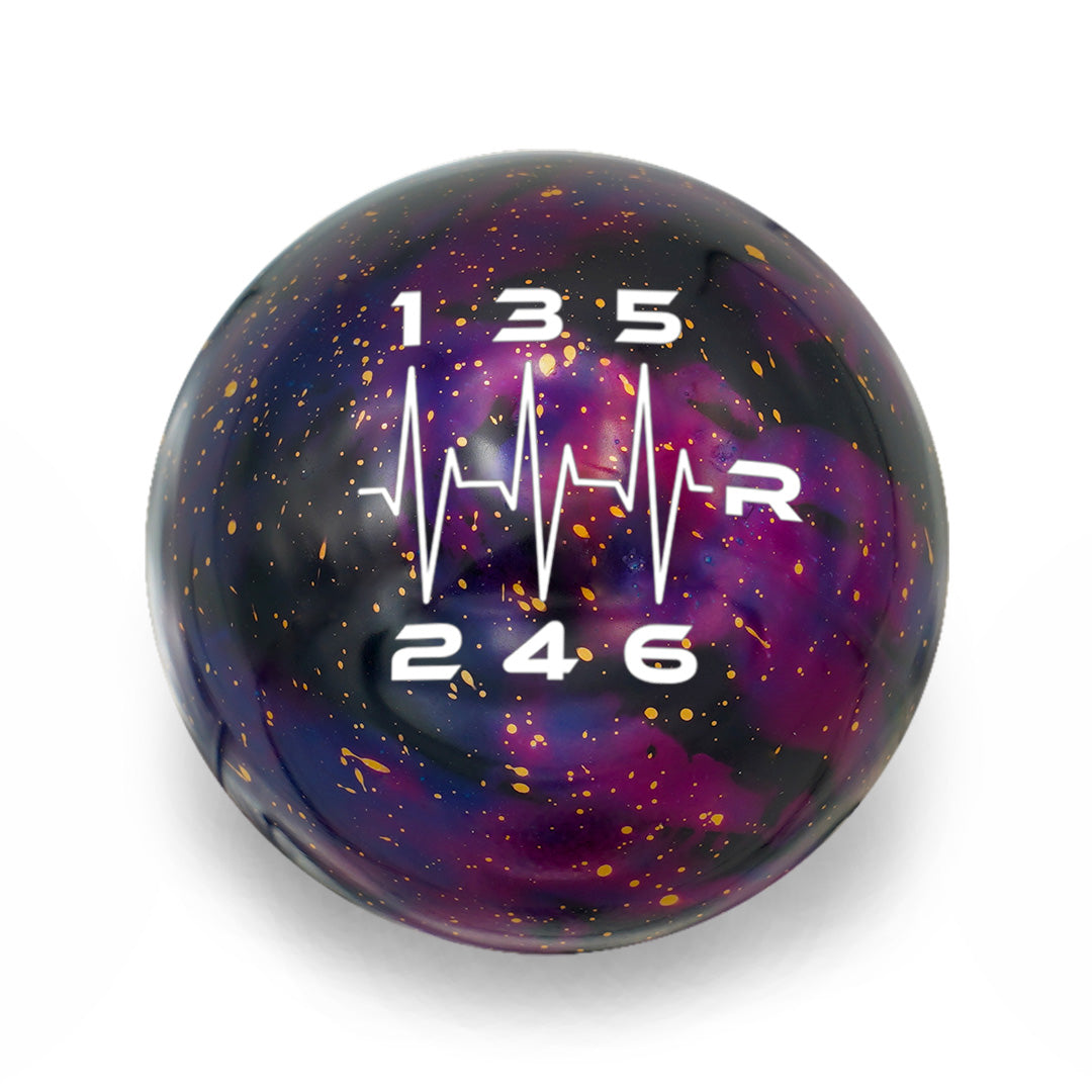 Billetworkz Cosmic Space Shift Knob - 6 Speed Heartbeat Engraving for Subaru