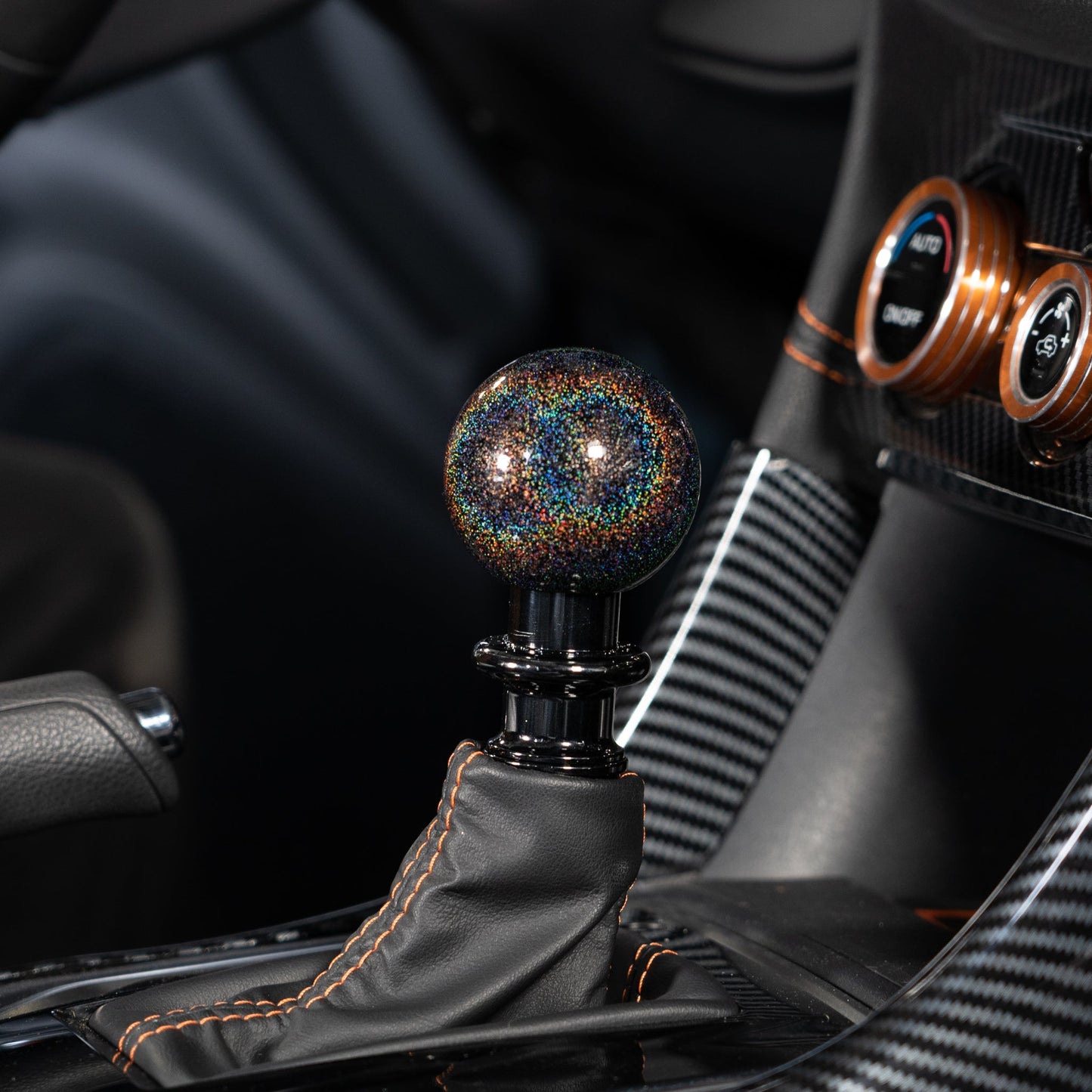 Billetworkz Automatic Shifter - Rainbow Sparkle - Fits Subaru CVT: WRX (15–21), Crosstrek (13–23), Forester (14–18), Impreza (12–23), Legacy/Outback (10–14)