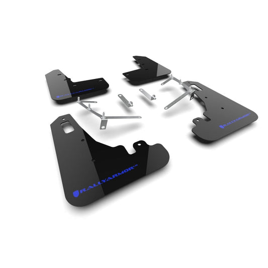 Rally Amor Subaru BRZ, GR86 2022-2025 UR Black Mud Flaps w/ Blue Logo | MF99-UR-BLK-BL