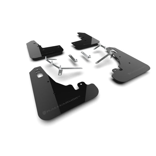 Rally Amor Subaru BRZ, GR86 2022-2025 UR Black Mud Flaps w/ Dark Grey Logo | MF99-UR-BLK-DGRY