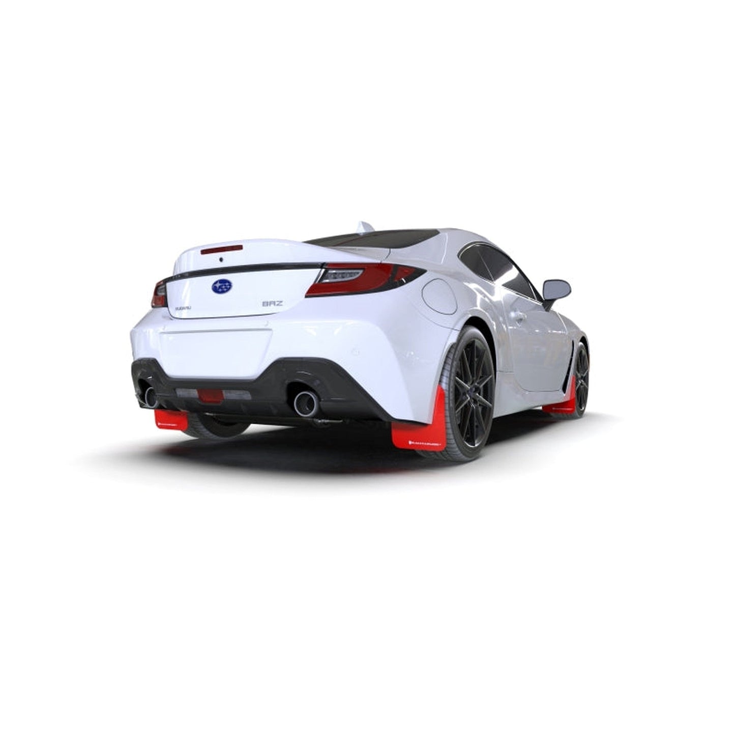 Rally Amor Subaru BRZ, GR86 2022-2025 UR Red Mud Flaps w/ White Logo | MF99-UR-RD-WH