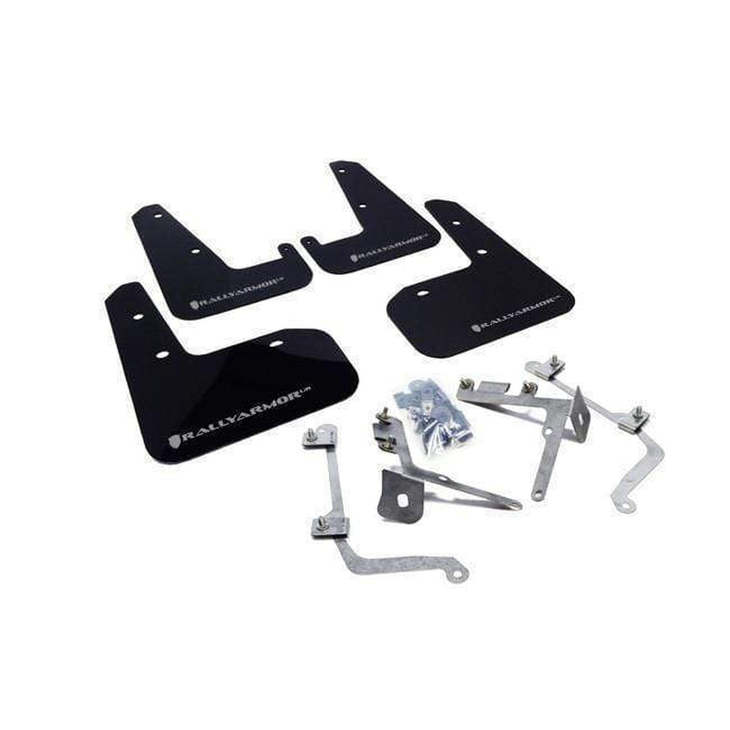Rally Armor Mud Flaps Black w/ Grey Logo Subaru WRX / STI 2011-2014 Sedan