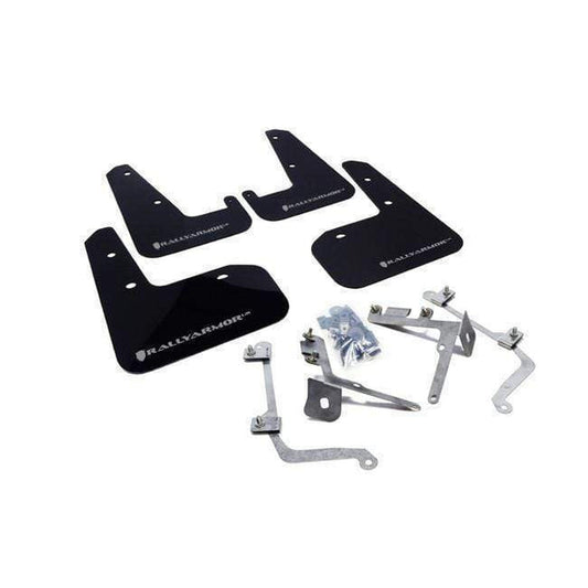 Rally Armor Mud Flaps Black w/ Grey Logo Subaru WRX / STI 2011-2014 Sedan