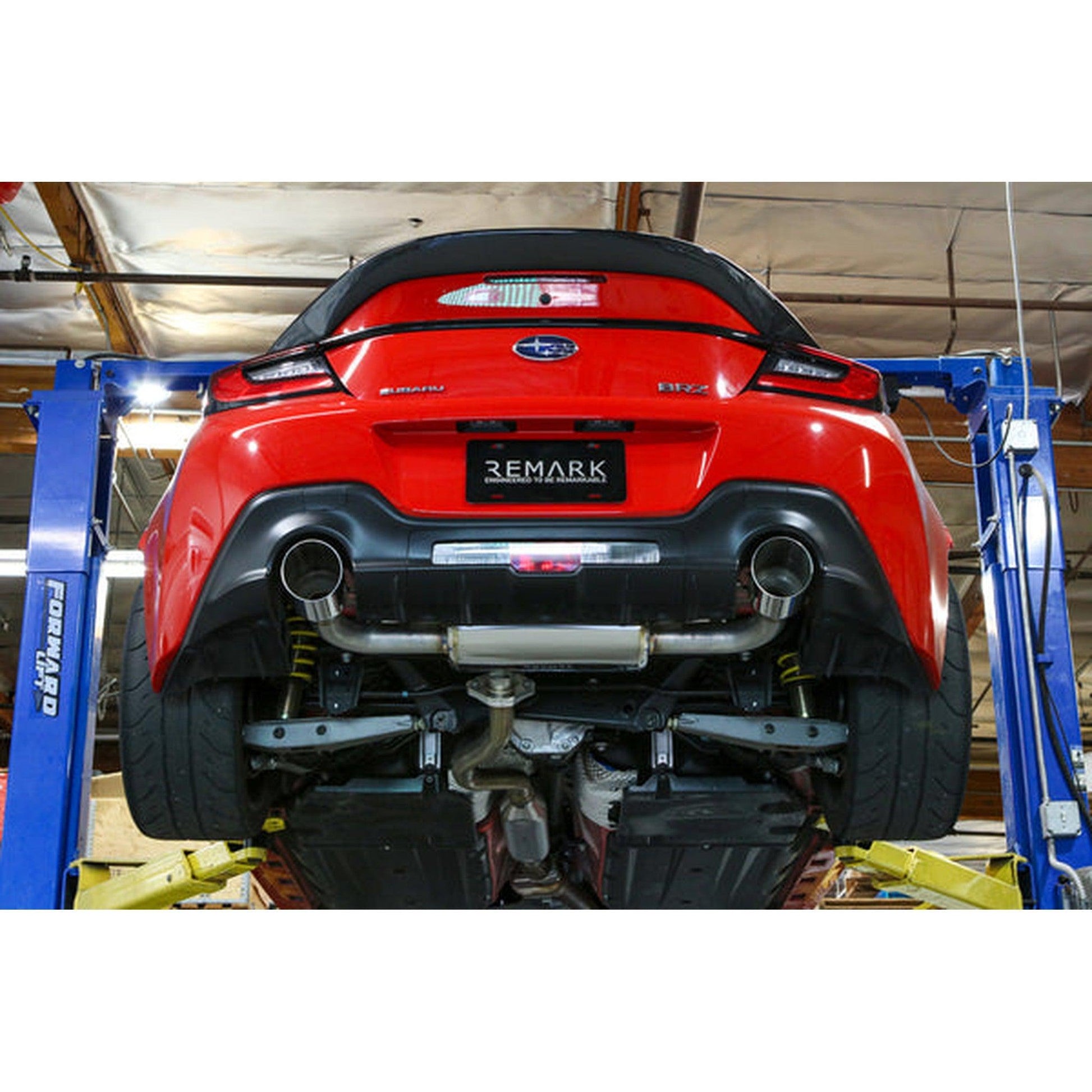 Remark Axleback Exhaust Burnt Single Wall Tips Subaru BRZ / Toyota GR86 2022-2025 | RO-TTZ8-SM