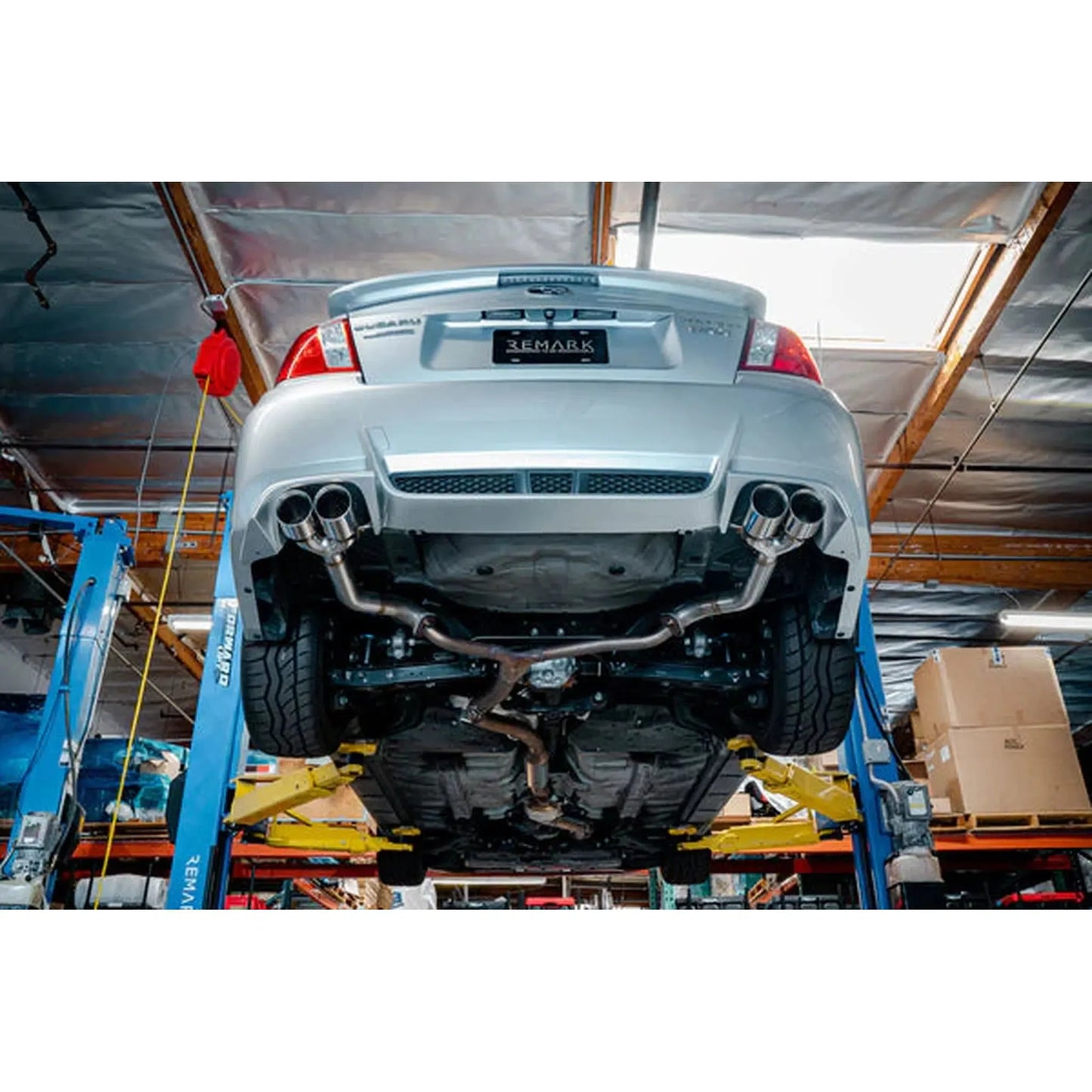 Remark Axleback Exhaust Stainless Double Wall Tips Subaru WRX / STI 2011-2014 Sedan | RO-TSGV-D