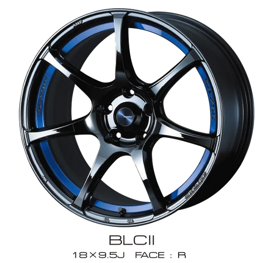 WedsSports SA-75R BLCII 18x8.5 5x100 +45mm Offset