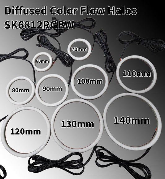 Flow Series Diffused Halos - 5v SK6812 RGBW