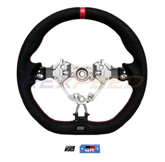 Rexpeed GR86 / BRZ 2022+ Black Suede Steering Wheel