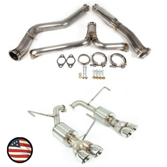 Nameless Catback Exhaust - 2011-2014 STi and WRX Sedan - 5" Muffler - 3" Double Wall Tips