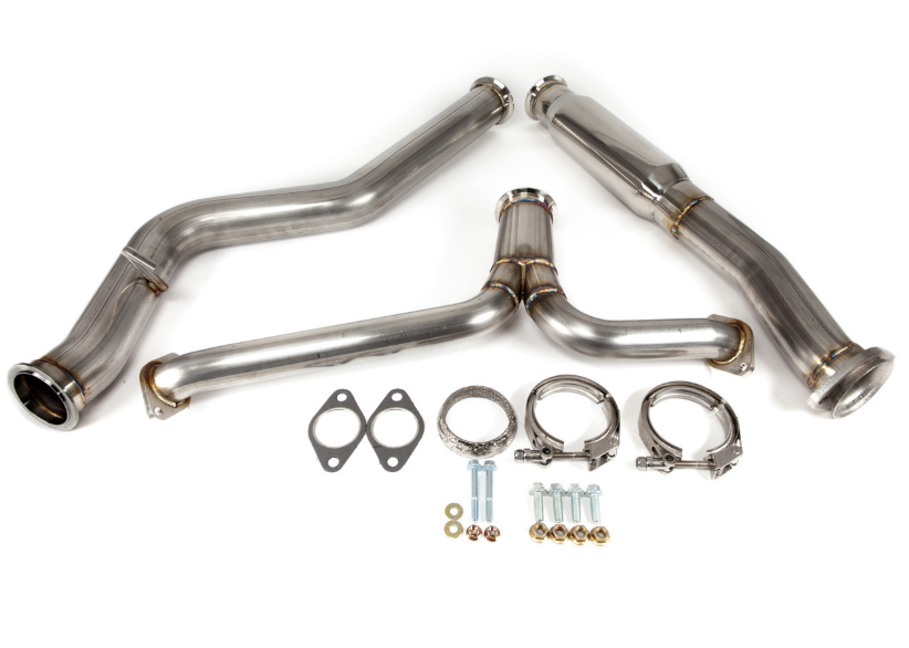 Nameless Catback Exhaust - 2011-2014 STi and WRX Sedan - Muffler Delete - 3.5" Single Wall Tips