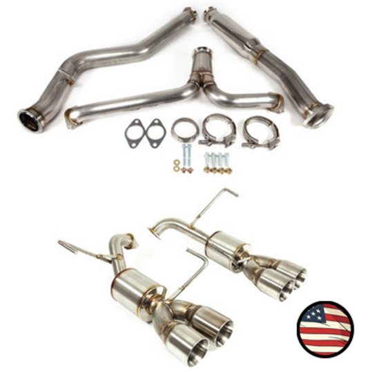 Nameless Catback Exhaust - 2011-2014 STi and WRX Sedan - 5" Muffler - 3.5" Double Wall Tips