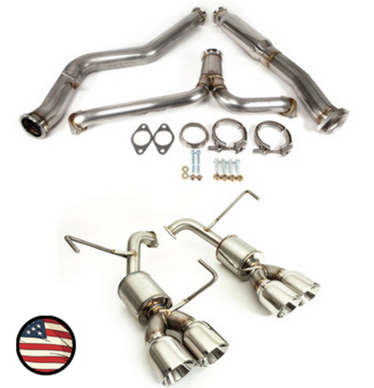 Nameless Catback Exhaust - 2011-2014 STi and WRX Sedan - 5" Muffler - 4" Double Wall Tips