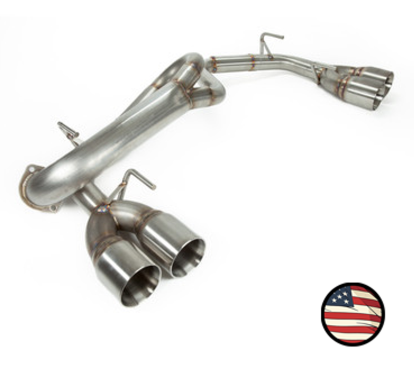 Nameless Axleback Exhaust, 2011-2014 WRX / 2008-2014 STi Hatchback - Muffler Delete - 3.5" Double Wall Tips
