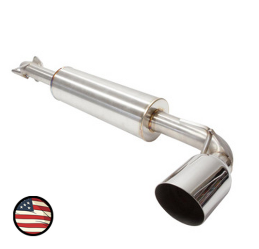 Nameless Axleback Exhaust - BRZ/FRS 2013-2016 - Single Exit Ultra Quiet Track Pipe - 4" Single Wall Tip
