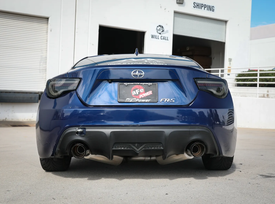aFe Takeda Exhaust Axle-Back 13-15 Scion FRS / Subaru BRZ 304SS Carbon Fiber Dual Tips Exhaust