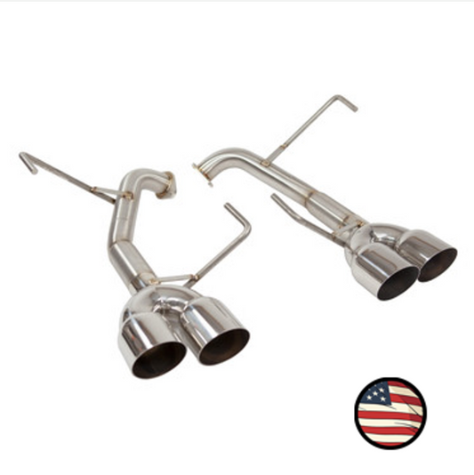 Nameless Axleback Exhaust - 2011-2014 WRX/STi Sedan - Muffler Delete - 3.5" Single Wall Tips