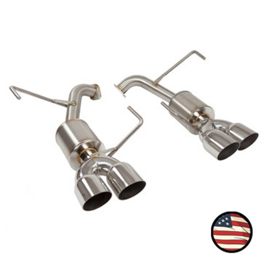 Nameless Axleback Exhaust - 2011-2014 WRX/STi Sedan - 5" Muffler - 3.5" Single Wall Tips