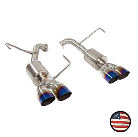 Nameless Axleback Exhaust - 2011-2014 WRX/STi Sedan - 5" Muffler - 3.5" Neochrome Single Wall Tips