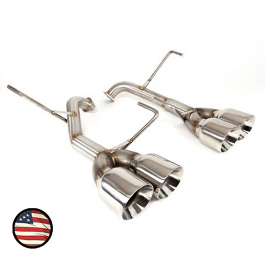 Nameless Axleback Exhaust - 2011-2014 WRX/STi Sedan - Muffler Delete - 4" Double Wall