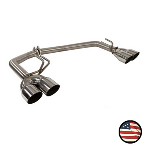 Nameless Axleback Exhaust - 2015-2018 STI / 2015-2021 WRX SPT / STi Performance - Muffler Delete - 3.5" Single Wall Tips