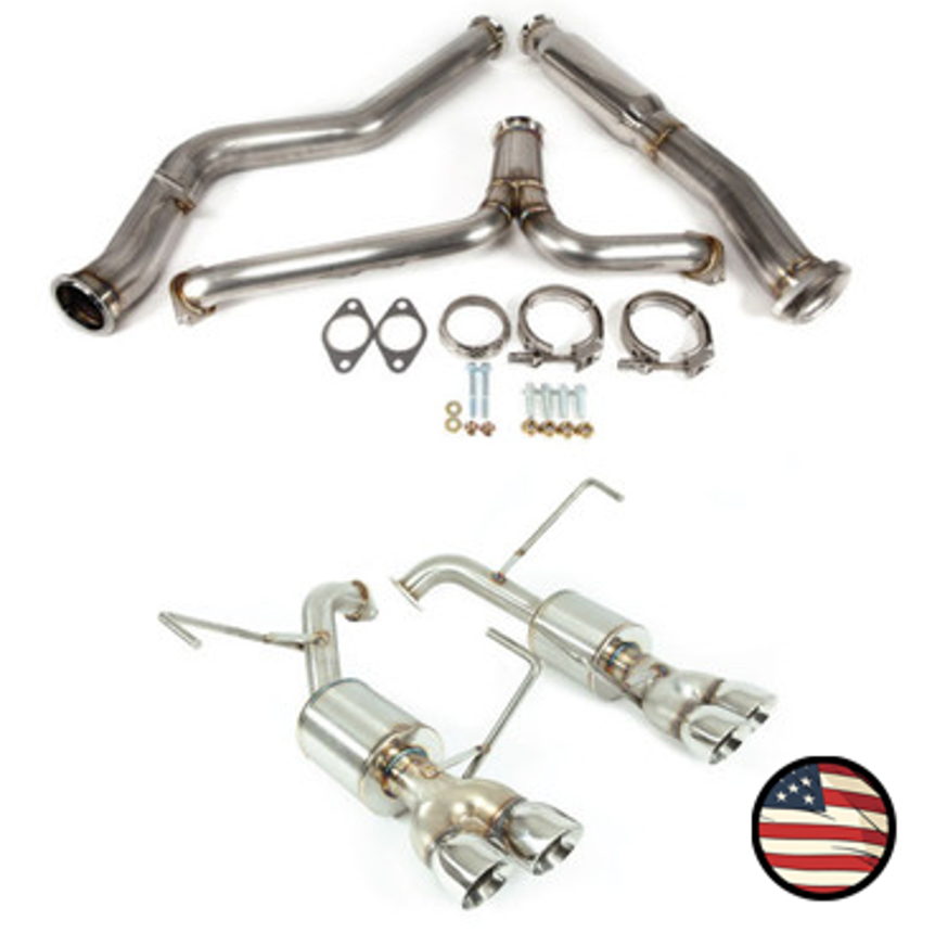 Nameless Catback Exhaust - 2019-2021 Subaru STi - 5" Muffler - 3" Double Wall Tips