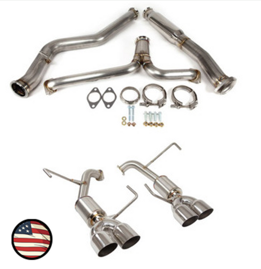 Nameless Catback Exhaust - 2019-2021 Subaru STi - 4" Muffler - 3.5" Single Wall Tips