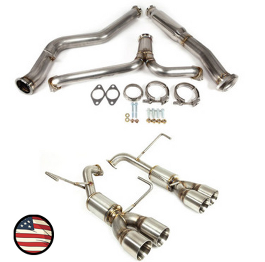 Nameless Catback Exhaust - 2019-2021 Subaru STi - 4" Muffler - 3.5" Double Wall Tips