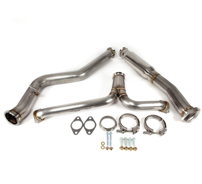 Nameless Catback Exhaust - 2019-2021 Subaru STi - Muffler Delete - 4" Double Wall Tips