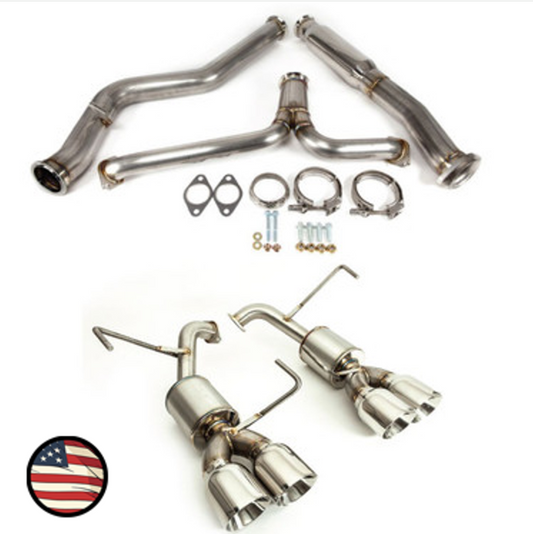 Nameless Catback Exhaust - 2019-2021 Subaru STi - 5" Muffler - 4" Double Wall Tips